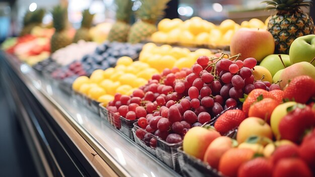 Frutta e verdura al supermercato