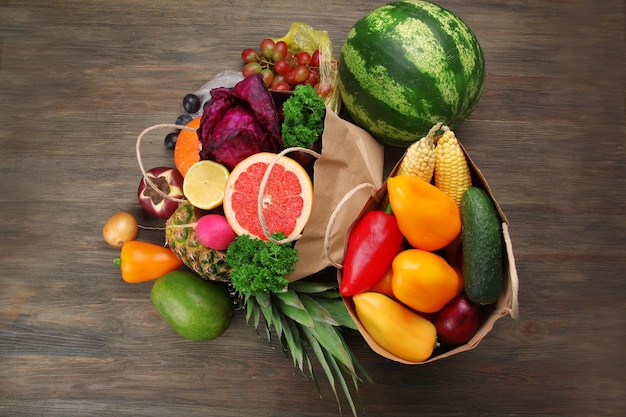 Frutta e verdura in tavola