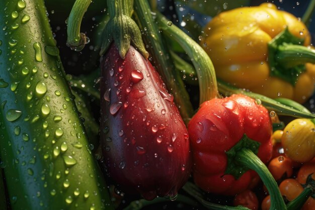 frutta e verdura matura in giardino