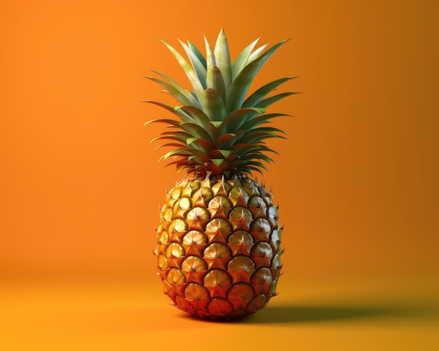 Frutta fresca dell'ananas che vola nel ristorante del fondo dello studio e nel fondo del giardino