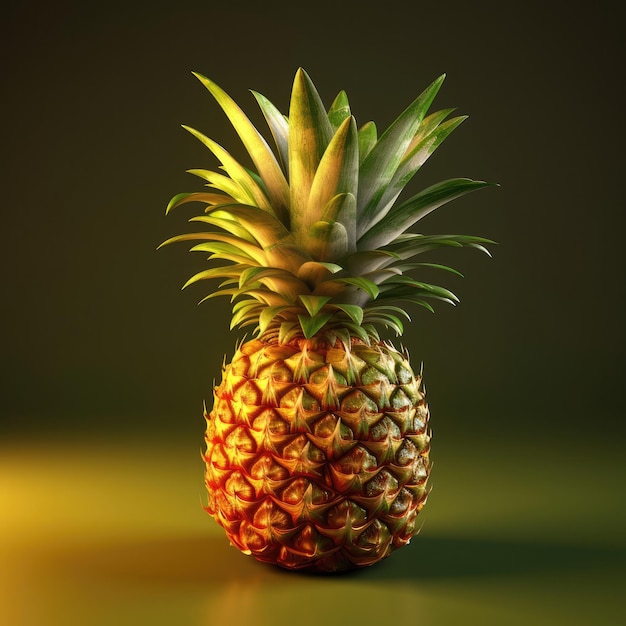 Frutta fresca dell'ananas che vola nel ristorante del fondo dello studio e nel fondo del giardino