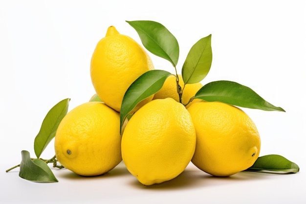 Frutta fresca di limone con foglia