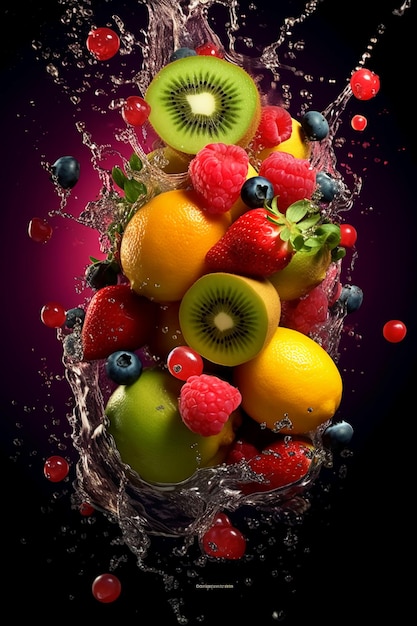 Frutta in un bicchiere d'acqua