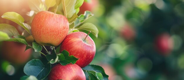 Frutta mele che crescono in giardino