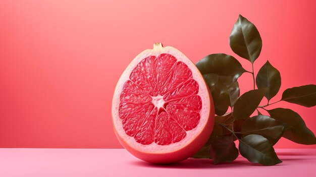 Frutta miracolosa rosa su uno sfondo rosa