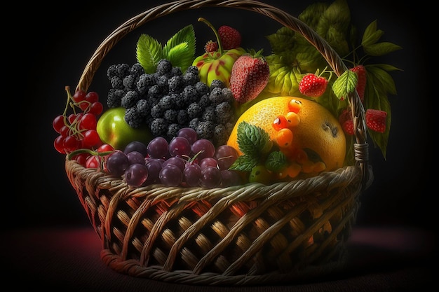 frutta nel cesto, ai creativa