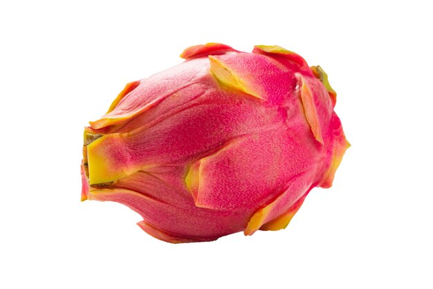 Frutta o pitaya saporita dolce del drago isolata su bianco