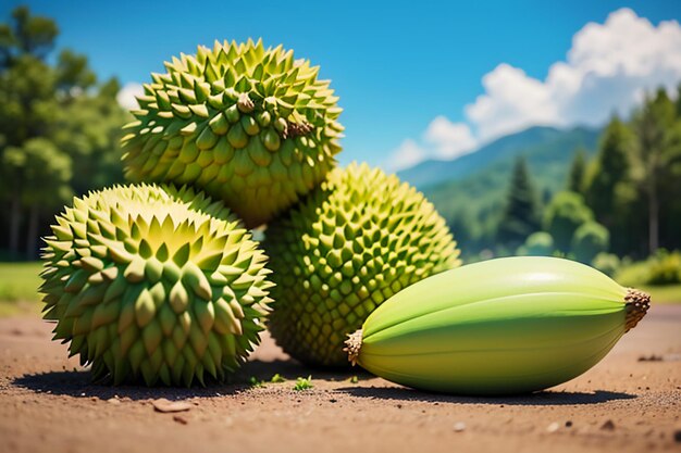 Frutta tropicale durian deliziosa frutta importata straniera costosa carta da parati durian sfondo