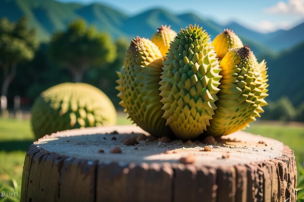 Frutta tropicale durian deliziosa frutta importata straniera costosa carta da parati durian sfondo