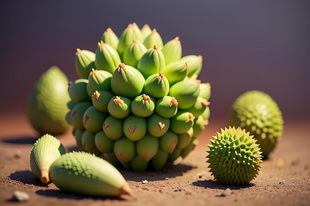 Frutta tropicale durian deliziosa frutta importata straniera costosa carta da parati durian sfondo