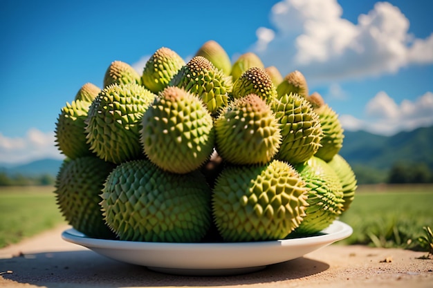 Frutta tropicale durian deliziosa frutta importata straniera costosa carta da parati durian sfondo