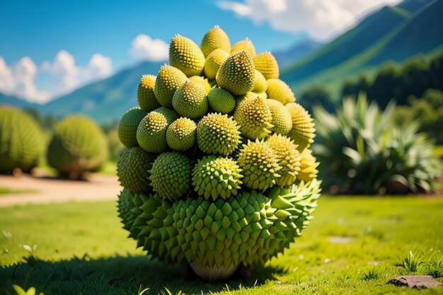 Frutta tropicale durian deliziosa frutta importata straniera costosa carta da parati durian sfondo