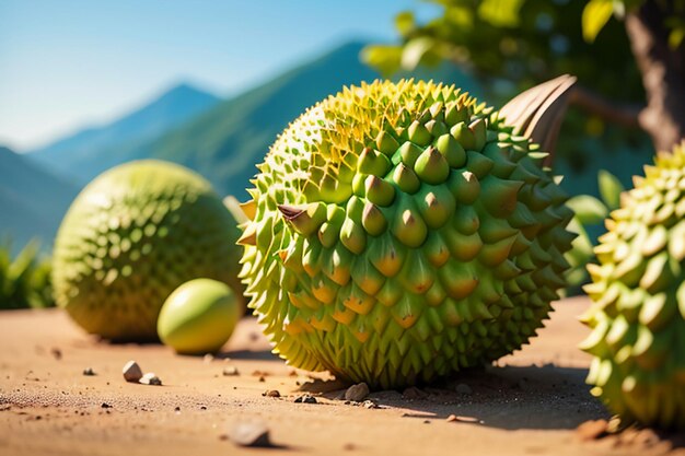 Frutta tropicale durian deliziosa frutta importata straniera costosa carta da parati durian sfondo