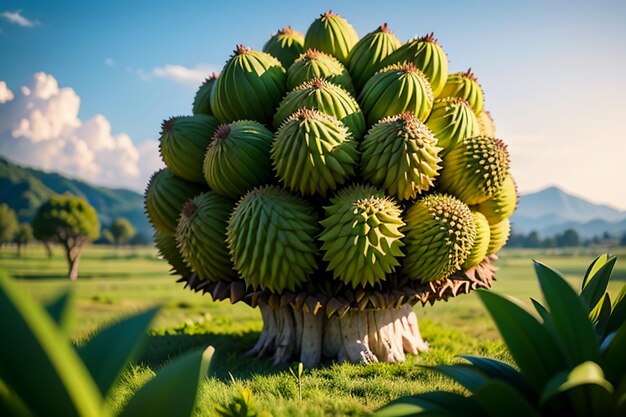 Frutta tropicale durian deliziosa frutta importata straniera costosa carta da parati durian sfondo