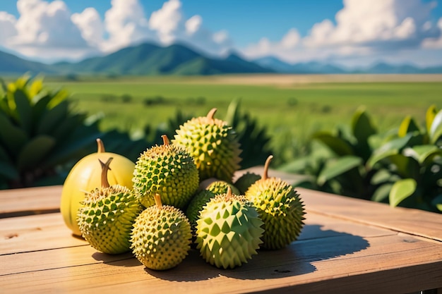 Frutta tropicale durian deliziosa frutta importata straniera costosa carta da parati durian sfondo