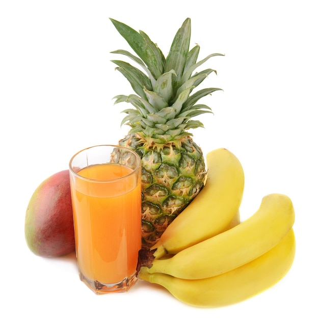 Frutta tropicale fresca e succo