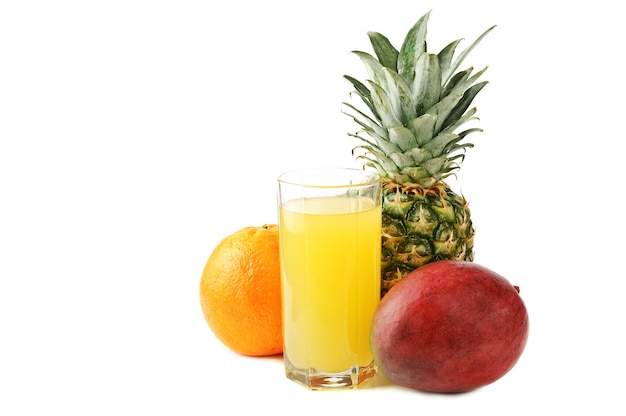 Frutta tropicale fresca e succo