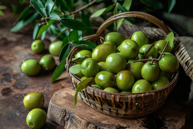 Frutta verde Kul usata per l'offerta nella festa indù bengalese