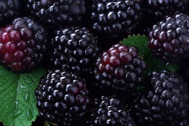 Frutti Blackberry freschi Ai generativa