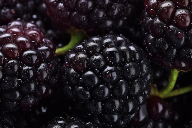 Frutti Blackberry freschi Ai generativa