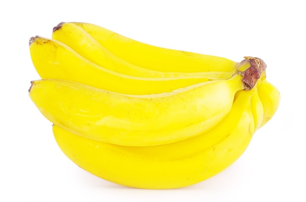 Frutti di banana isolati su sfondo bianco