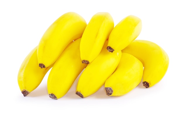 Frutti di banana isolati su sfondo bianco