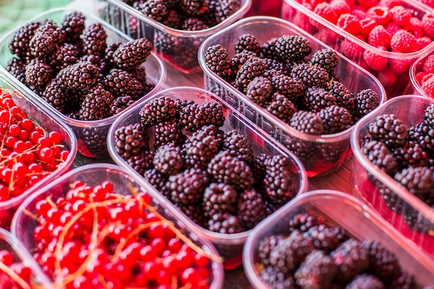 Frutti di bosco sul mercato