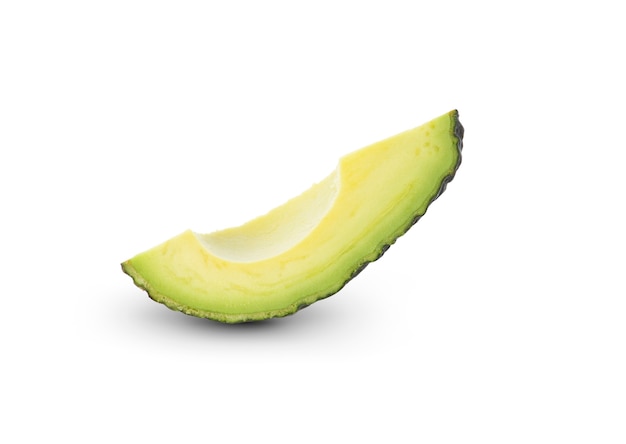 Frutto dell'avocado su bianco