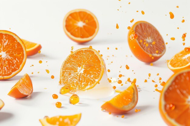 Frutto di agrumi arancione brillante isolato su sfondo bianco