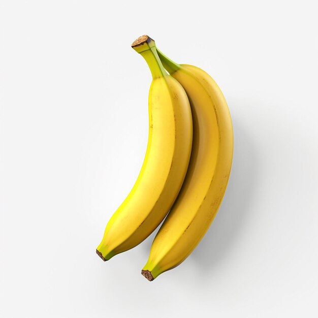 frutto di banana su sfondo bianco