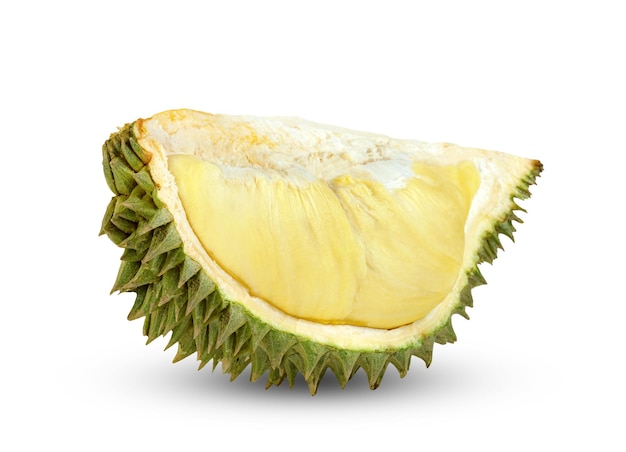 frutto di durian isolato su sfondo bianco