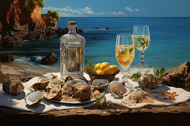 Fuga culinaria al mare Caipirinha Ostriche fresche e camar abbracciano le vibrazioni costiere