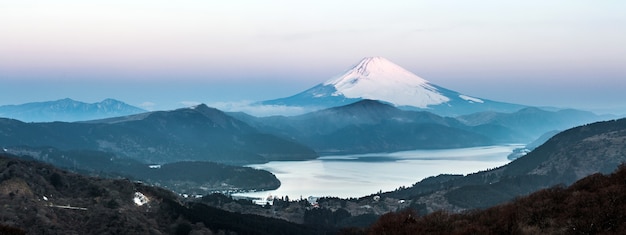 Fuji Mountain Lake Hakone Sunrise