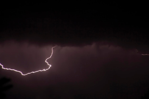 Fulmine nel cielo notturno drammatico