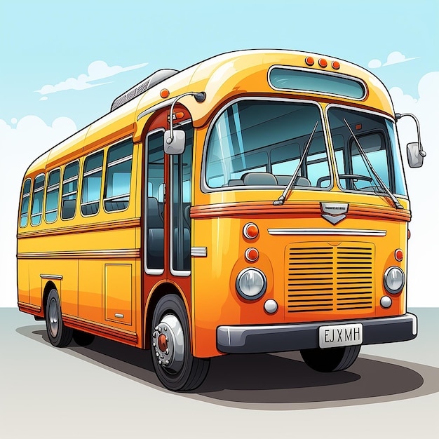 fumetto di logo dell'autobus