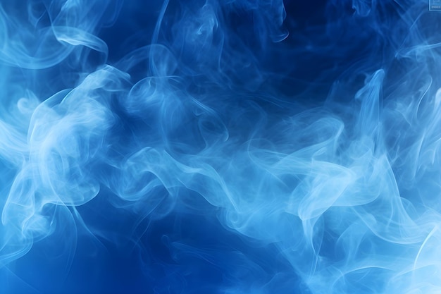 Fumo blu astratto del fondo del fumo