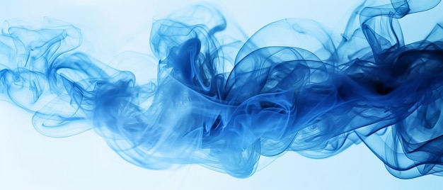 fumo blu su sfondo bianco 3D consistenza volumetrica sfondo AI generativa