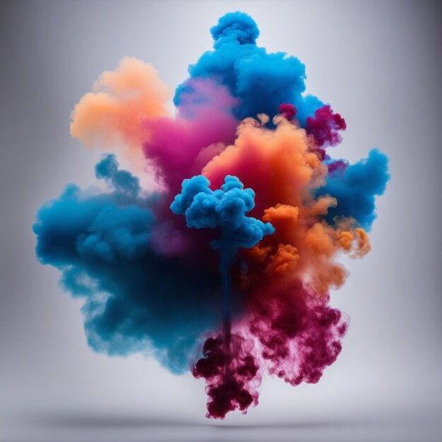 fumo colorato astratto a forma di nubefumo colorato abstract a forma di nuvola