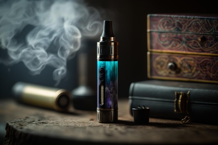 Foto fumo di sigarette elettroniche dispositivo elettronico che simula il fumo di tabacco dispositivi che producono vapore per inalazione simulando il fumo di sigaretta svapo di sigaretta ai generativa