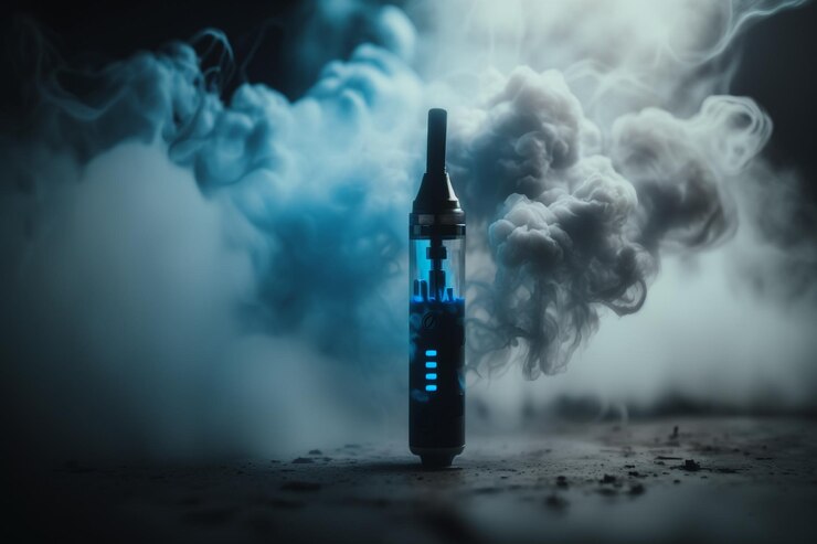 Foto fumo di sigarette elettroniche dispositivo elettronico che simula il fumo di tabacco dispositivi che producono vapore per inalazione simulando il fumo di sigaretta svapo di sigaretta ai generativa
