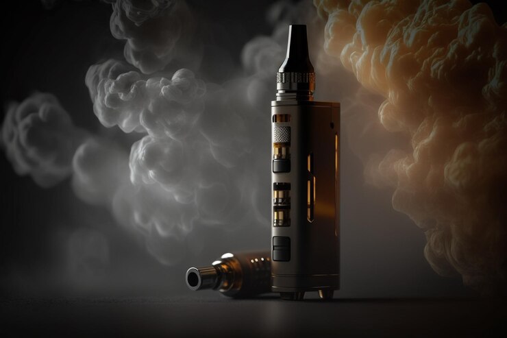 Foto fumo di sigarette elettroniche dispositivo elettronico che simula il fumo di tabacco dispositivi che producono vapore per inalazione simulando il fumo di sigaretta svapo di sigaretta ai generativa