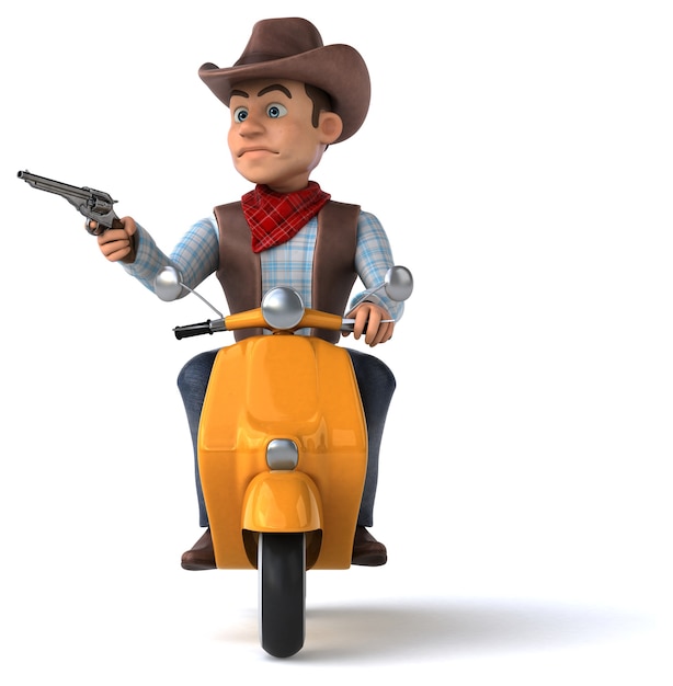Fun Cowboy - illustrazione 3D