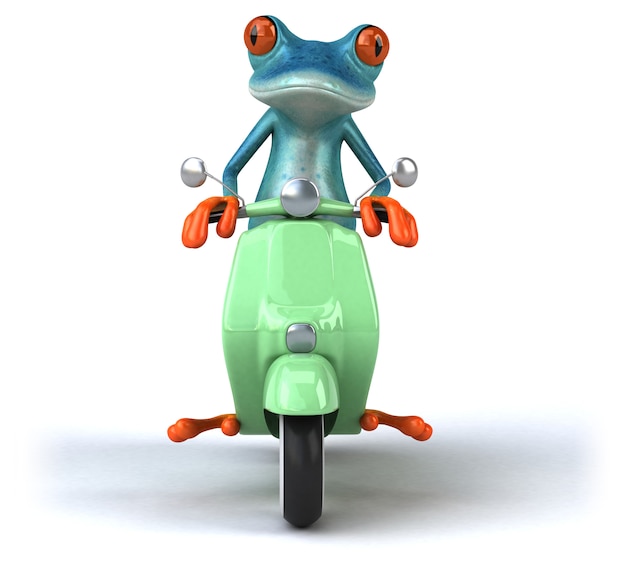 Fun frog3D Illustration