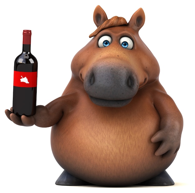 Fun horse - illustrazione 3D