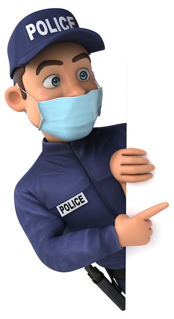 Fun illustration of a Police Officer