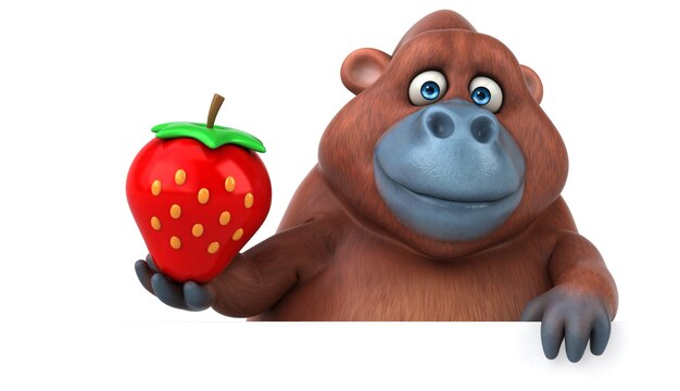 Fun Orangutan - Illustrazione 3D