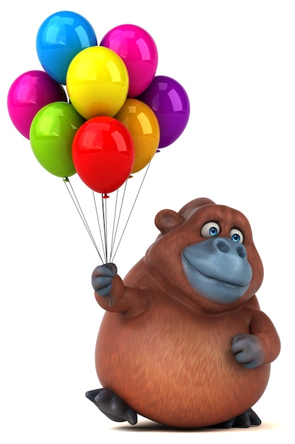 Fun Orangutan - Illustrazione 3D