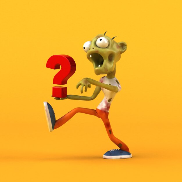 Fun zombie - illustrazione 3D