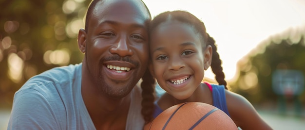 Funfilled Family Bonding attraverso il basket Papà e figlia si godono del tempo di qualità.