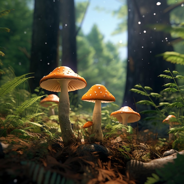 Funghi incantevoli 16k UHD carta da parati cinematografica a colori naturali